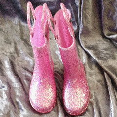 Member’s Mark Pink Glitter Waterproof Rain Boots Kids US 7/8 EU 23.5/25