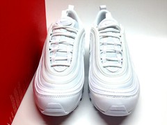 NIKE AIR MAX 97 (GS) WHITE/METALLIC SILVER SIZE 7Y/WOMEN’S 8.5 [921522-104]