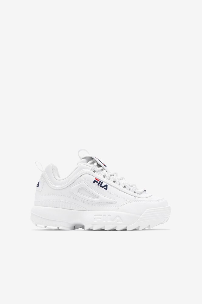 Big Kid’s Fila Disruptor 2 White/Peacoat/Red FW02945 111