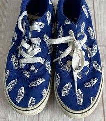 Vans Doheny Off The Wall Skate Shoe Blue Logo Unisex Youth Size 5