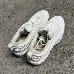 Nike Air Max 97 Triple White Metallic Silver 921522-104 Youth GS 7Y WO’s 8.5