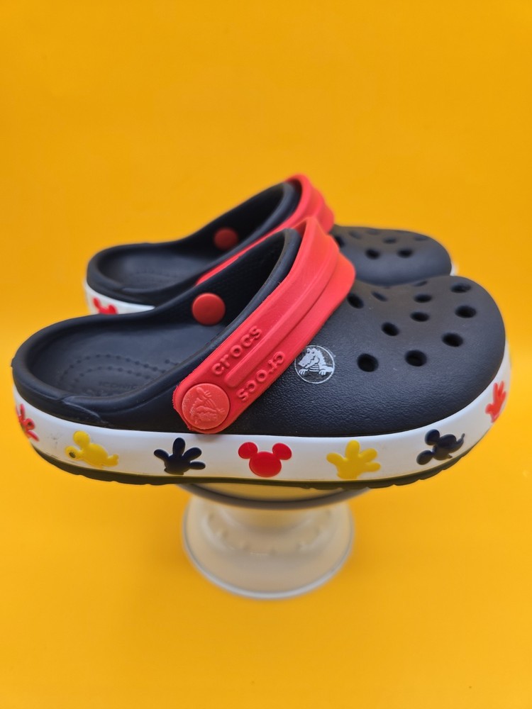 Crocs Disney Mickey Mouse Shoes Funlab Size 7C Navy Blue Light Up