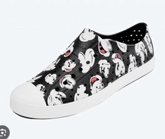 Native Disney Mickey Mouse Black White Slip-On Shoes Unisex M3/W5