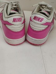 Nike Dunk Low TD Size Laser Fuchsia FB9108-102 Girls White Pink Sz 1.5Y