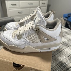 Nike Air Jordan Retro 4 “Sand Linen“ 487724-118White Tan Brown Sz 7Y Women’s 8.5