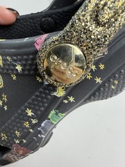 Crocs Vera Bradley X Harry Potter Clog Size C13 Kids Black Gold Glitter Strap