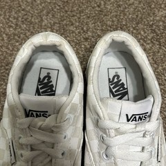 VANS Checkerboard White And Tan Youth Size 1