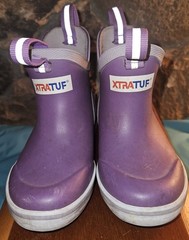 XTRATUF Youth Ankle Rain Boot Size 10M Purple Puddle Jumper Galoshes Toddler Sz