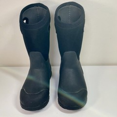 Bogs York Solid Insulated Rain Boots Black Pull On Waterproof Warm Kids Size 12