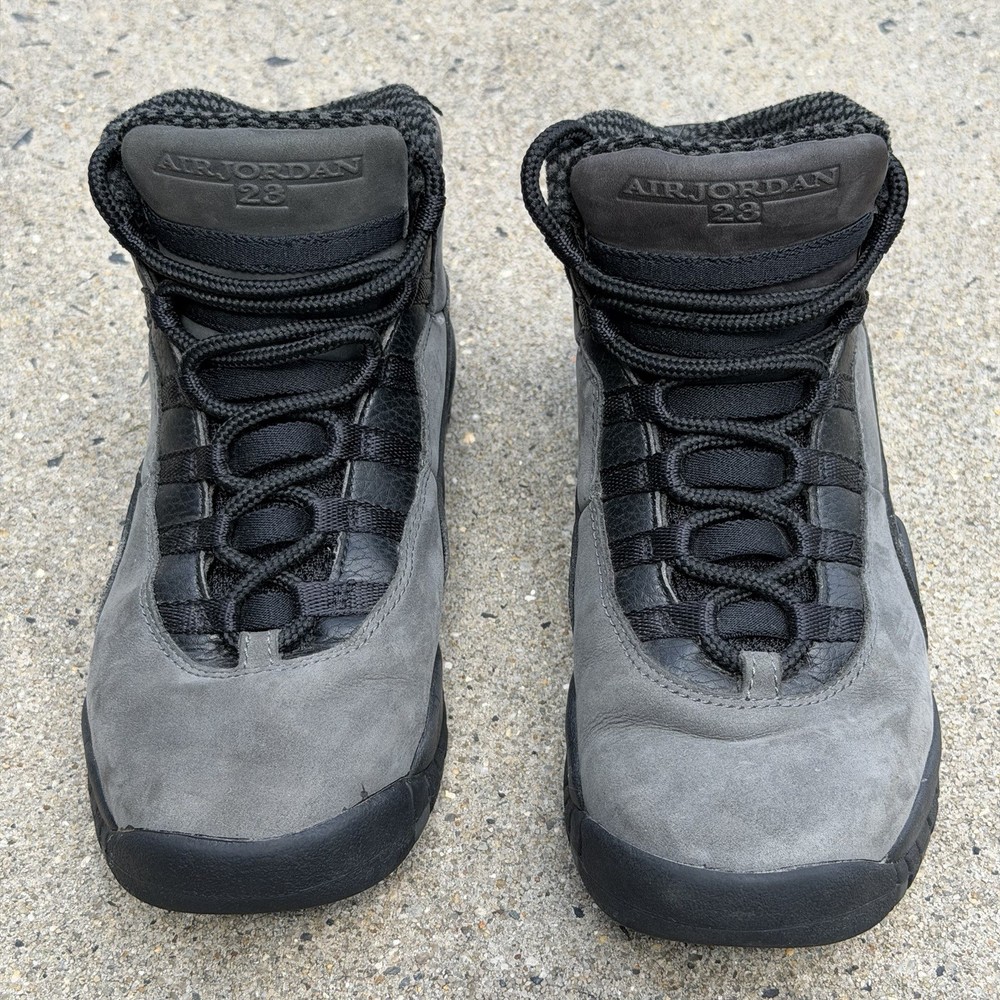 Nike Air Jordan 10 Retro Bg Shadow Grey-Red Sz 5.5Y Womens Sz 7 [310806-002]