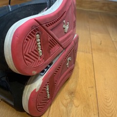 Shaq Boys‘ Print Athletic Sneaker High Top Black Red Sz 5