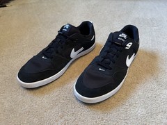 Nike SB Alleyoop (GS) Black/White Suede Low Top Sneaker US 12D