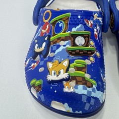 Crocs Sonic the Hedgehog Kids Blue Classic Clog With Jibbitz Charms Size C 5