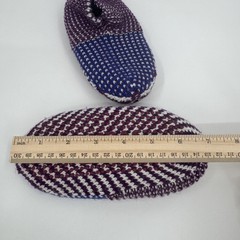 Bombas Gripper Slipper Socks Lined Kids Toddler Size 8-10 Knit Purple