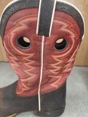 Durango Lil‘ Rebel Pro Red Square Toe Cowboy Youth Mens Size 7 Defects Read