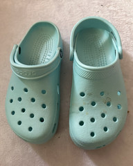 Crocs Classic Clog Unisex Kids Light Blue Slip-On Lightweight Rubber US 7