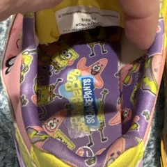 SpongeBob SquarePants Patrick Star Boys Sneakers Yellow Pink Cartoon Size 12