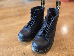 Dr Martens Doc Air Wair 1460T Black Toddler Boots Unisex Size 8 US combat