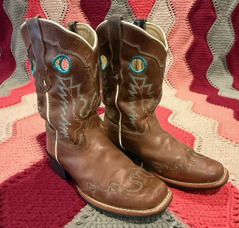 Smoky Mountain Boots Brown Western Square Toe Boot Youth Size 3