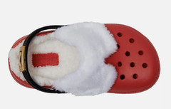 Crocs Classic Lined Santa Claus Clogs Kid Size J3 Slip-On Shoes Christmas