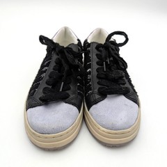 Steve Madden Jmolly Lace-Up Sneaker Shoes Round Toe Kids‘ Black Size US2M EU33