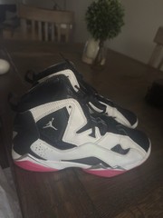 Air Jordan True Flight GS Girls White Bright Coral Black