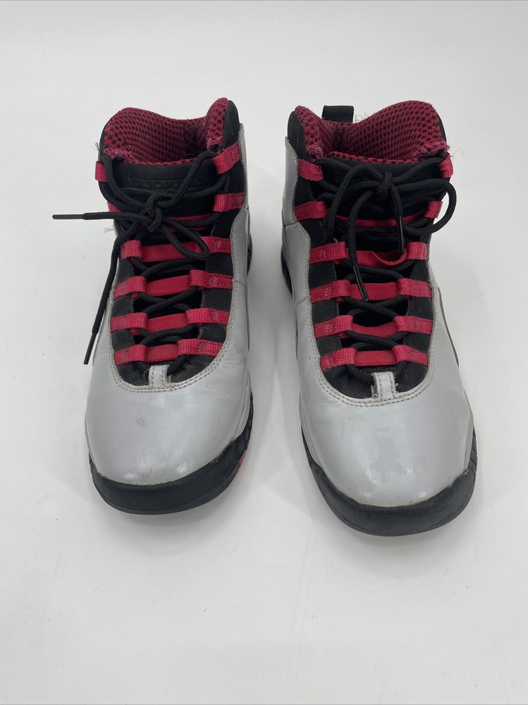 Nike Air Jordan 10 Retro X GS 487211-009 Wolf Grey Black Legion Red 7Y