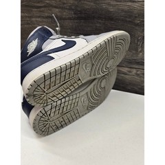 Nike Air Jordan 1 Mid White Wolf Grey Midnight Navy DQ8423-104 Kids Size 7Y