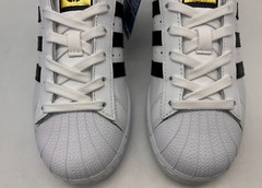 adidas Superstar J White w/ Black Shell Toe Kids Sneakers C77154