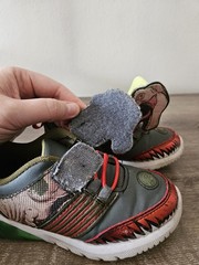 Jurassic World Light-Up Dinosaur Hook & Loop Athletic Shoes US Childrens Size 10