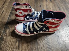 Converse Chuck Taylor All Star High Top American Flag Patriotic Youth Size 1 USA