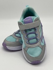 Saucony Unisex Kids Size 13 Cohesion Strap Sneakers Aqua Purple Athletic Shoes