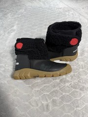Hunter Kids Roll Top Rain Boots Black Gum Sole Youth US 3 UK2 EU34