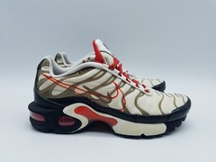 Nike Air Max Plus TN Script Swoosh (GS) Youth’s Sneakers Size 3.5 White