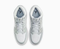 Nike ir Jordan 1 Mid SE Swoosh Logo Grey Camo White DD3235-100 GS 4Y-7Y NEW GIFT