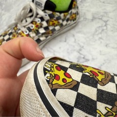 Vans Pizza Party Black and White Checkerboard Sneakers. Size 3 Youth