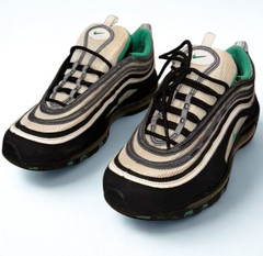 Nike Air Max 97 GS Clear Emerald Black White 921522-006 Size US 6.5Y Excellent