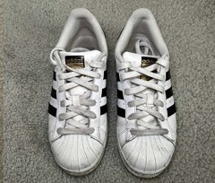 Adidas Superstar J ‘White Core Black’ Size 4.5M/6W Used Condition