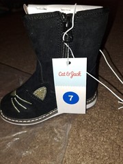 Toddler Pip Zipper Shearling Style Boots – Cat & Jack™ Black