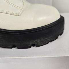 Steve Madden Kids JSAINT Off White Lug Sole Buckle Combat Boots Size 1M