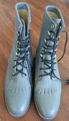 Grey Cowtown Lesther Roper Boots Size 4 1/2D