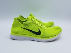 Nike Free RN Flyknit (GS) Youth’s Size 6.5Y Running Shoes Volt Yellow Black