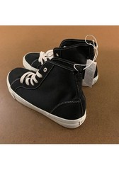 Old Navy Youth Shoe Size 5 Black Gender-Neutral Canvas High-Top Sneakers NWT