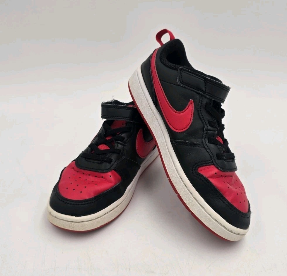 Nike Court Borough Mid 2 Kids‘ Shoes Size 3Y, University Red/Black