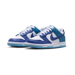 GRADE SCHOOL NIKE DUNK LOW_WHITE/GAME ROYAL-DUTCH BLUE FB9109-130-SIZE 7