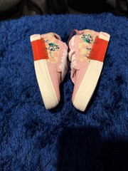 Off-White c/o Virgil Abloh Kids Low-Top Canvas Sneakers Pink/White Red Zip 13.5