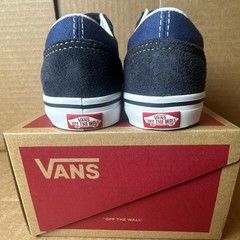 VANS Old Skool V Unisex Kids 9 Navy/Black/White Suede H&L VN000D3YNVY