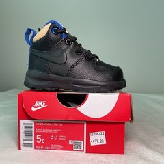 Nike Manoa LTR Boots Black Sesame Game Royal Kids Toddler BQ5374-003 NEW Size 5c