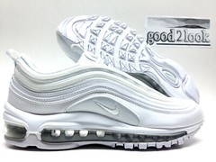 NIKE AIR MAX 97 (GS) WHITE/METALLIC SILVER SIZE 7Y/WOMEN’S 8.5 [921522-104]