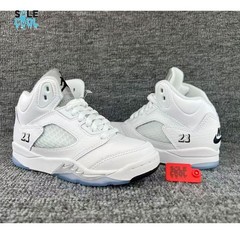 Air Jordan 5 Retro White Metallic PS Preschool Shoes HQ7979-103